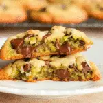 Pistachio Cream Chocolate Chip Cookies For Spring Desserts