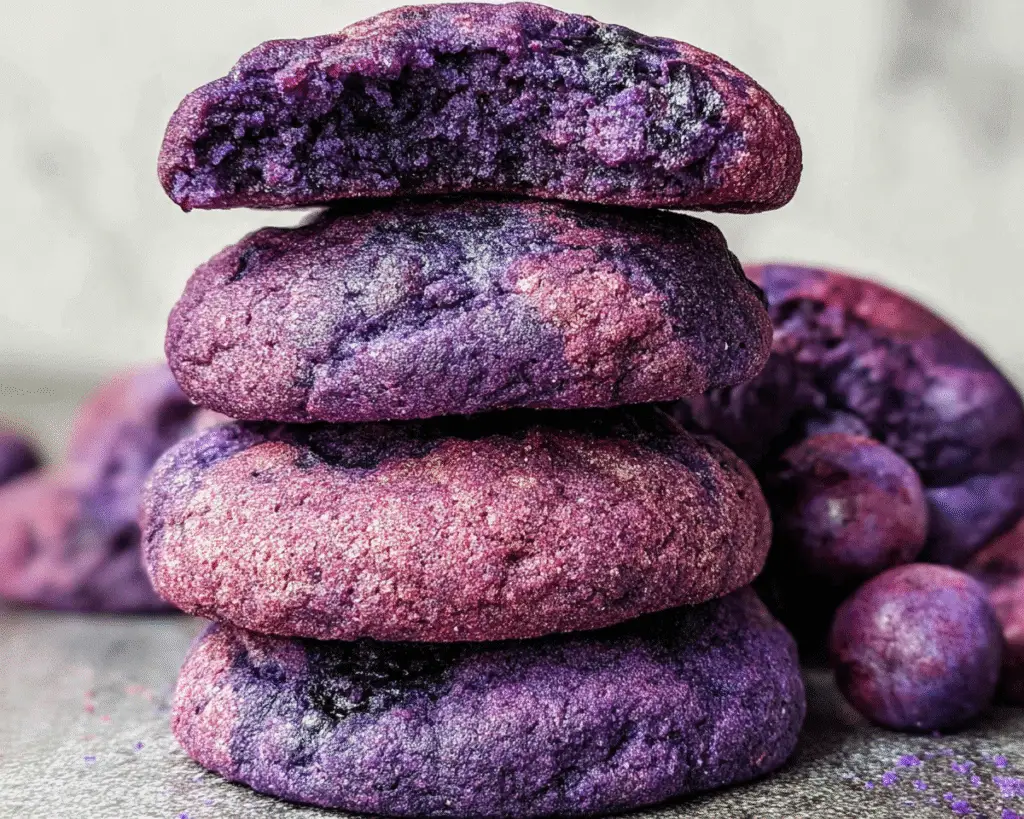 Purple Blueberry Cookies For Spring Desserts