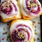 Raspberry and Rose Cheesecake Buns