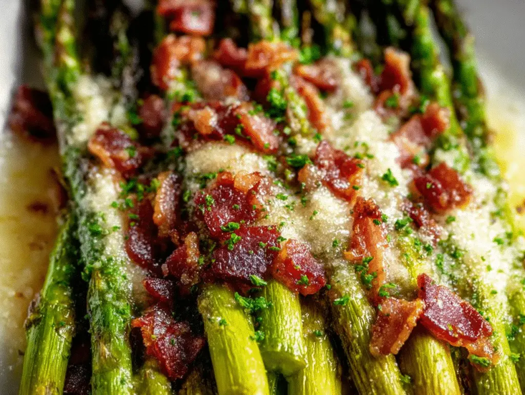 Roasted Parmesan Asparagus with Bacon