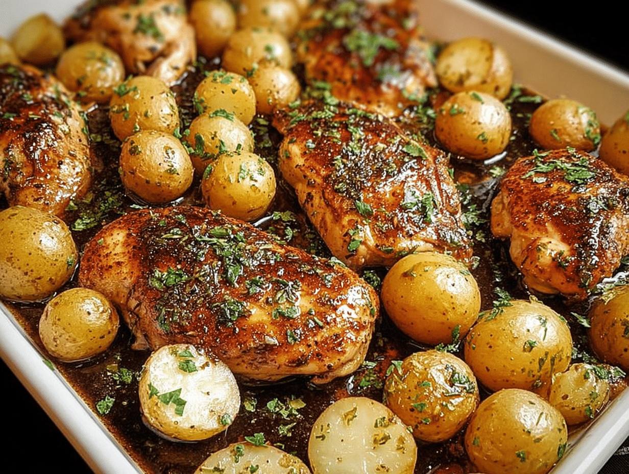 Sheet Pan Balsamic Chicken and Potatoes