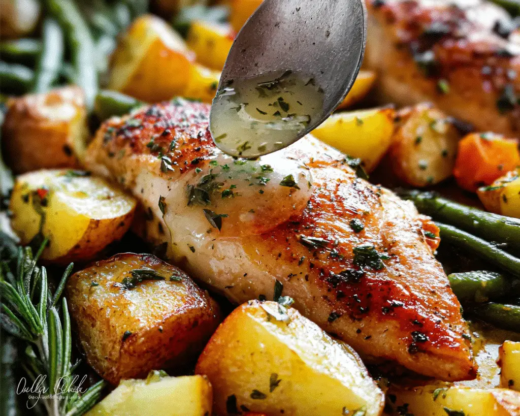 Sheet Pan Garlic Butter Chicken and Veggies For Spring Dinner