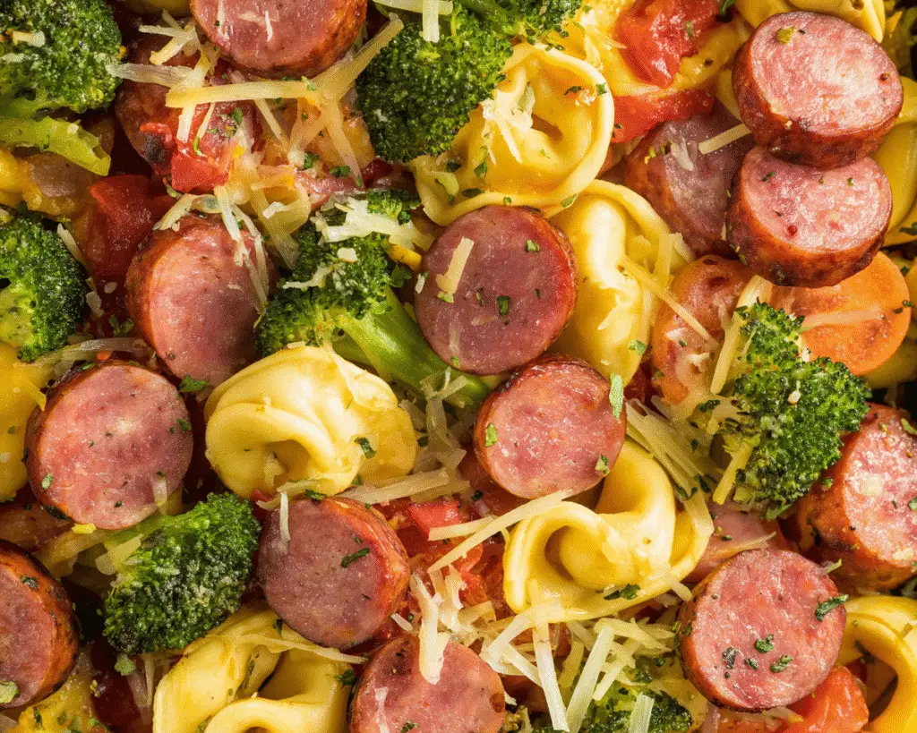 Sheet Pan Sausage & Tortellini For Spring