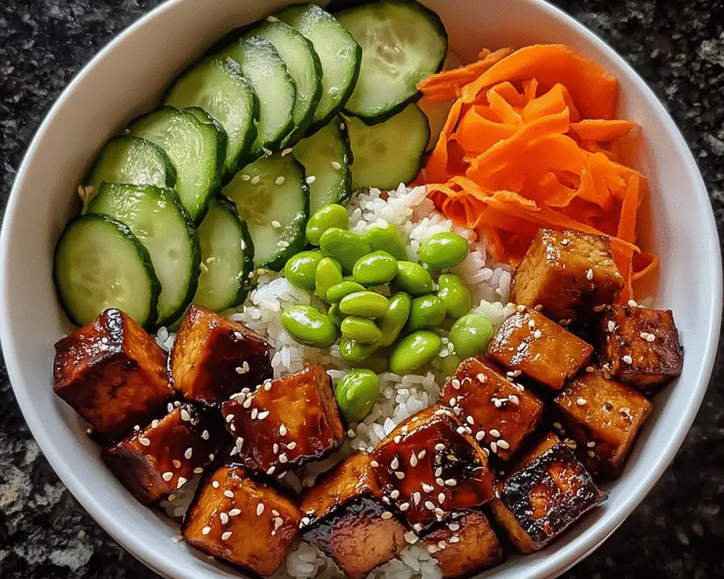 Smoked Tofu Poke Bowl For Spring