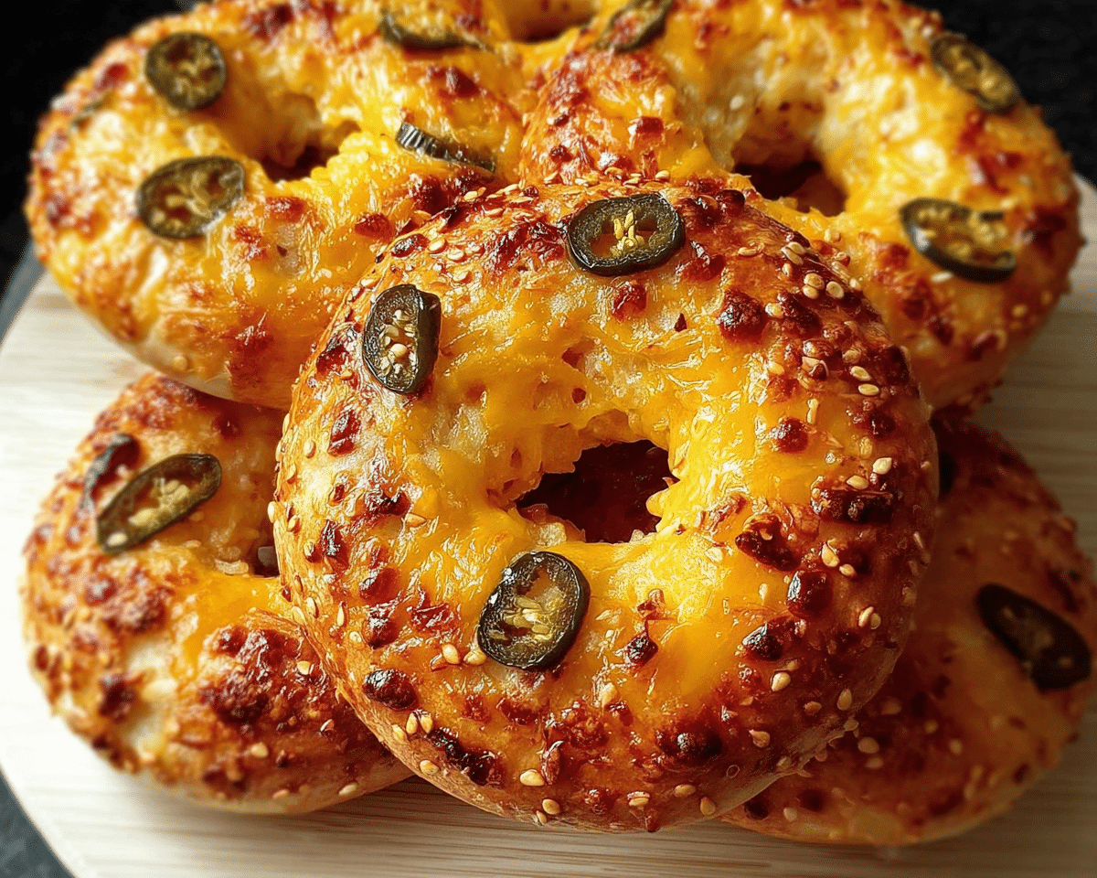Spicy Jalapeño Cheddar Bagels For Spring
