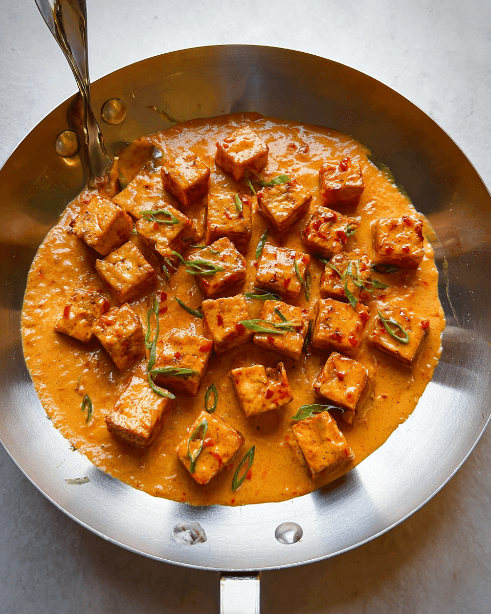 Spicy Tofu with Creamy Coconut Sauce
