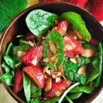 Spinach, Strawberry, and Almond Salad For Spring