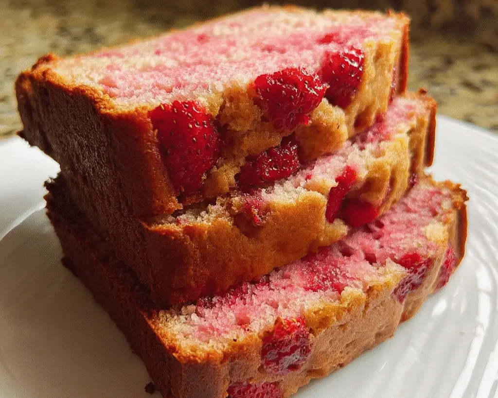 Strawberry Banana Bread For Spring