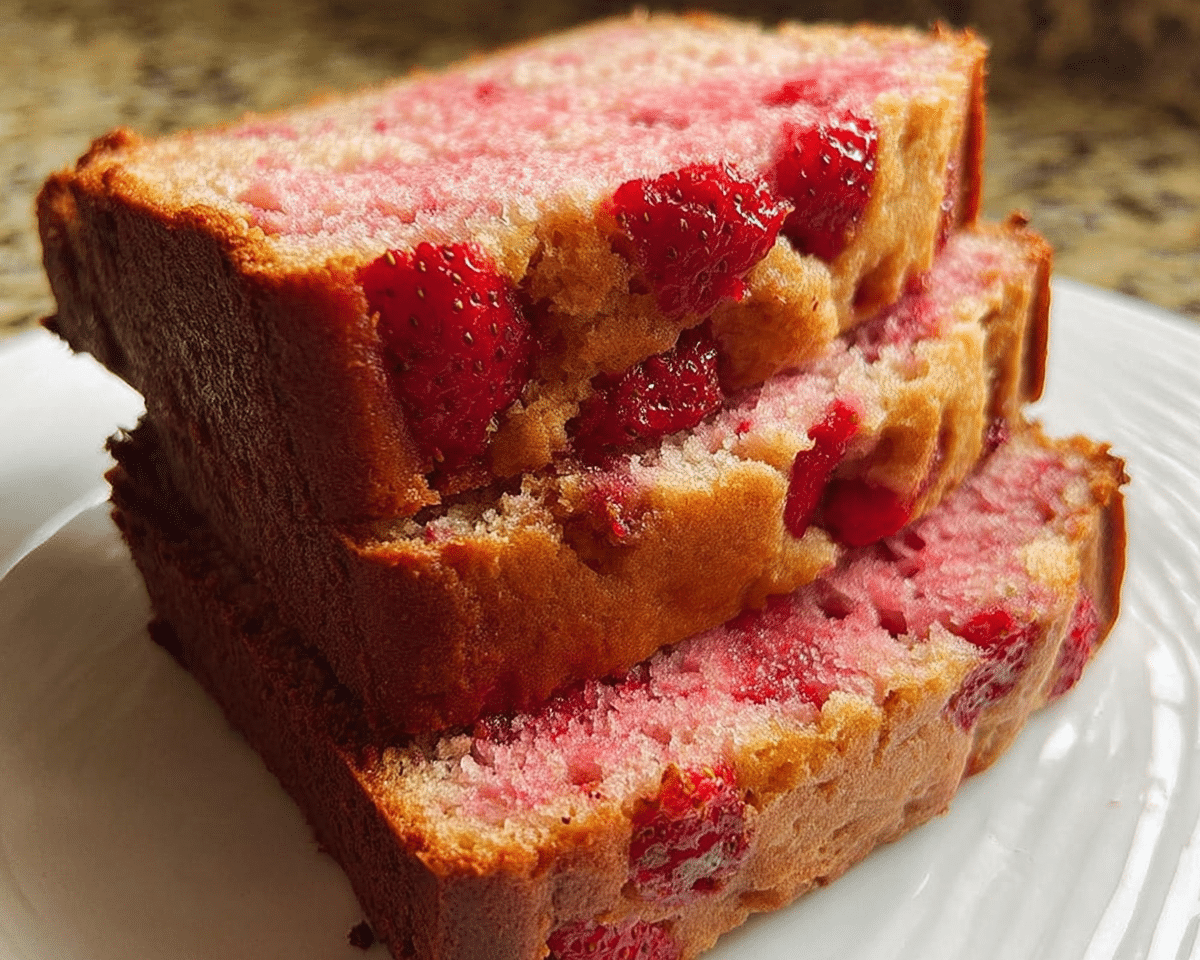 Strawberry Banana Bread For Spring
