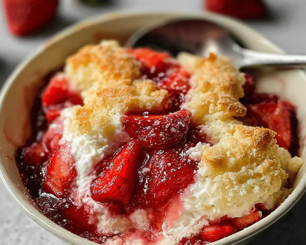 Strawberry Cheesecake Dump Cake