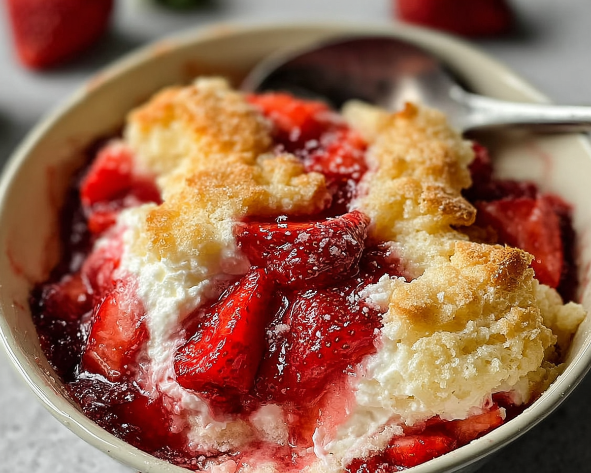 Strawberry Cheesecake Dump Cake