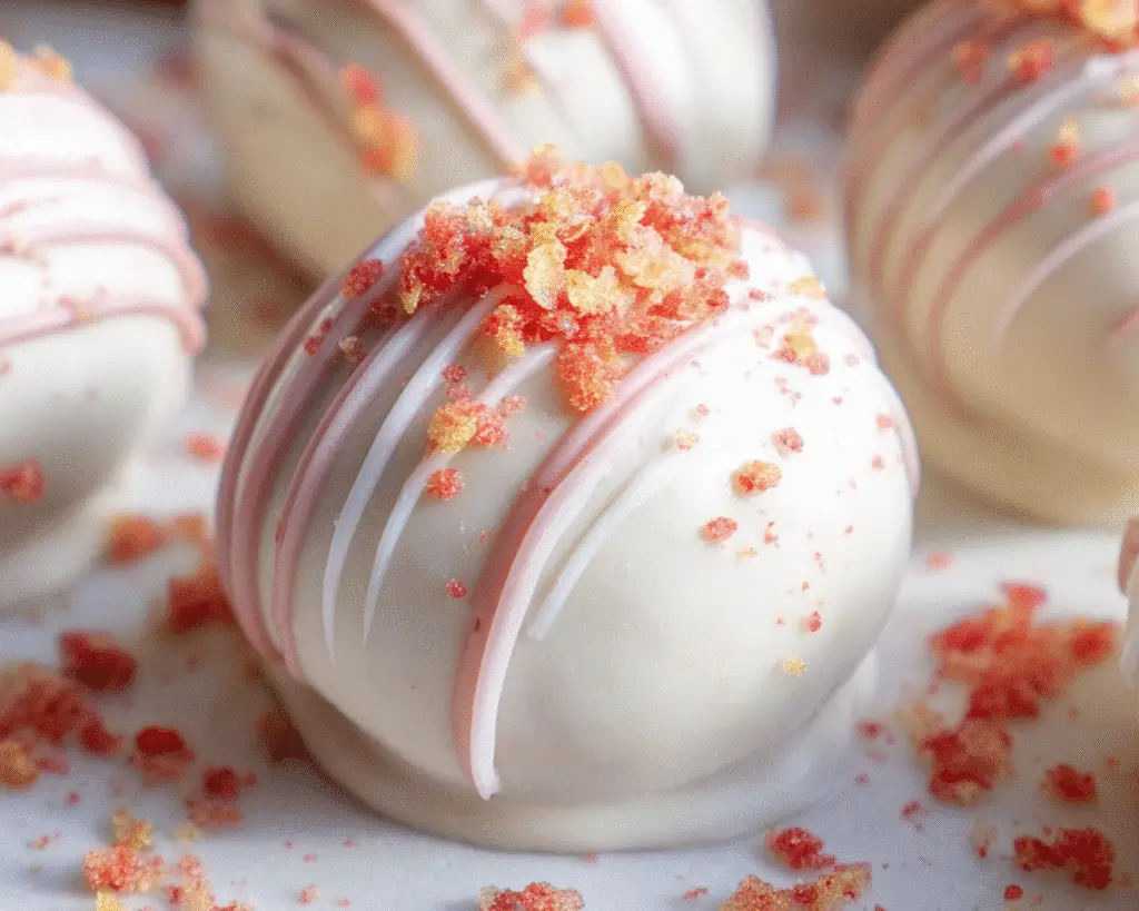Strawberry Cheesecake Truffles For Spring Desserts