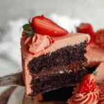 Strawberry Chocolate Shell Cake
