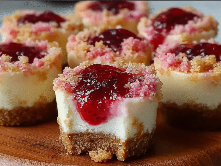 Strawberry Crunch Cheesecake Bites