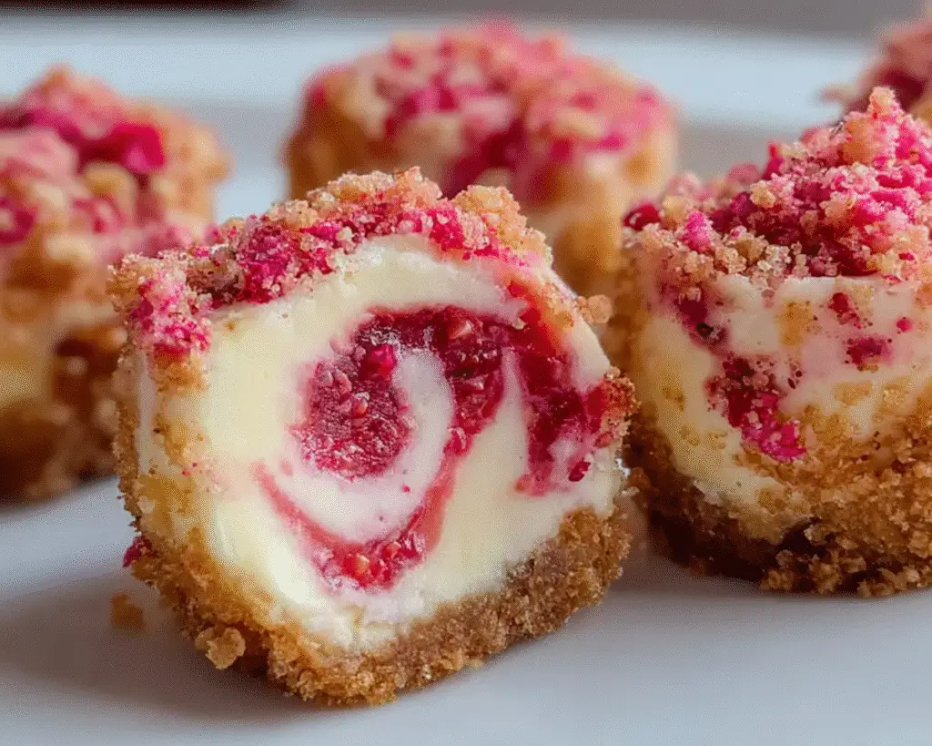 Strawberry Crunch Cheesecake Bites For Spring Desserts