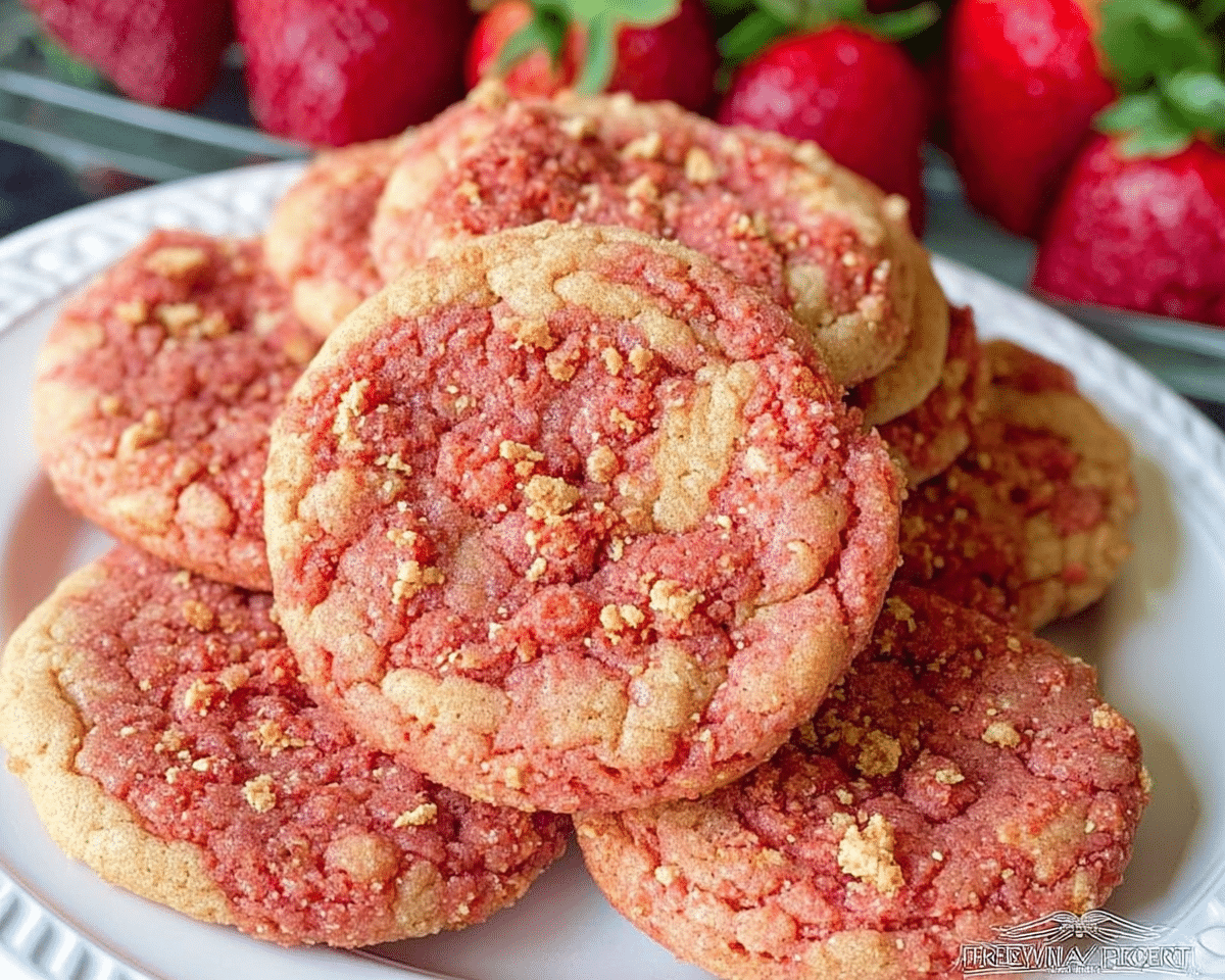Strawberry Crunch Cookies For Spring Desserts