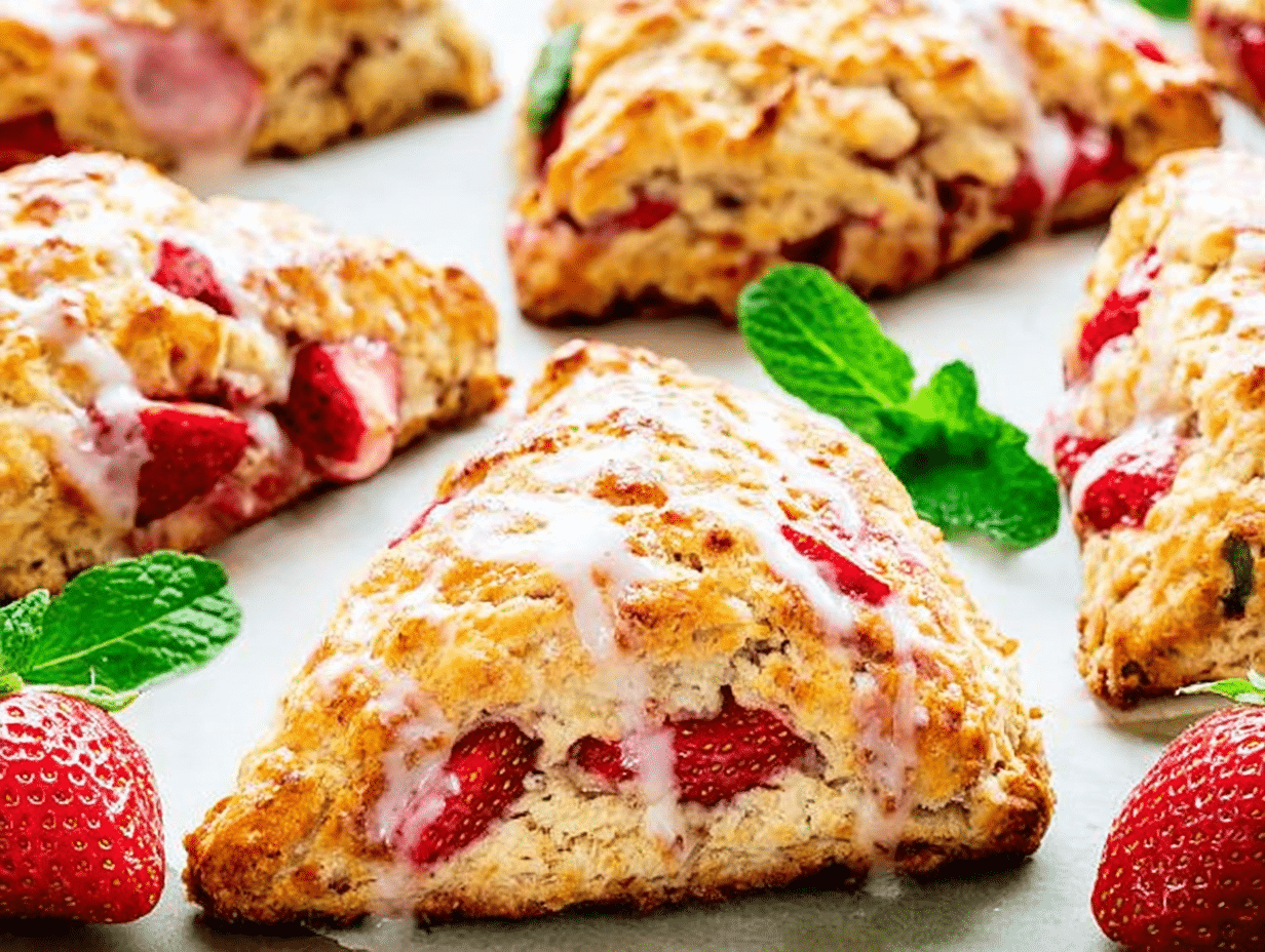 Strawberry Mint Scones