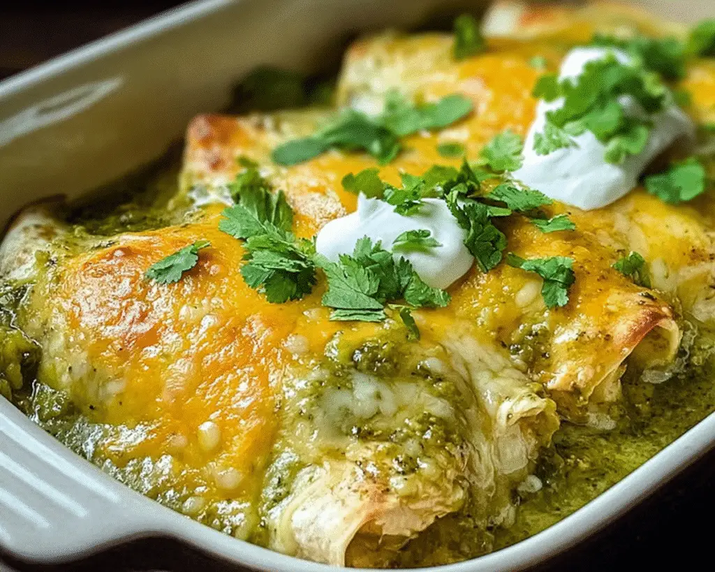 Tomatillo Chicken Thigh Enchiladas For Spring