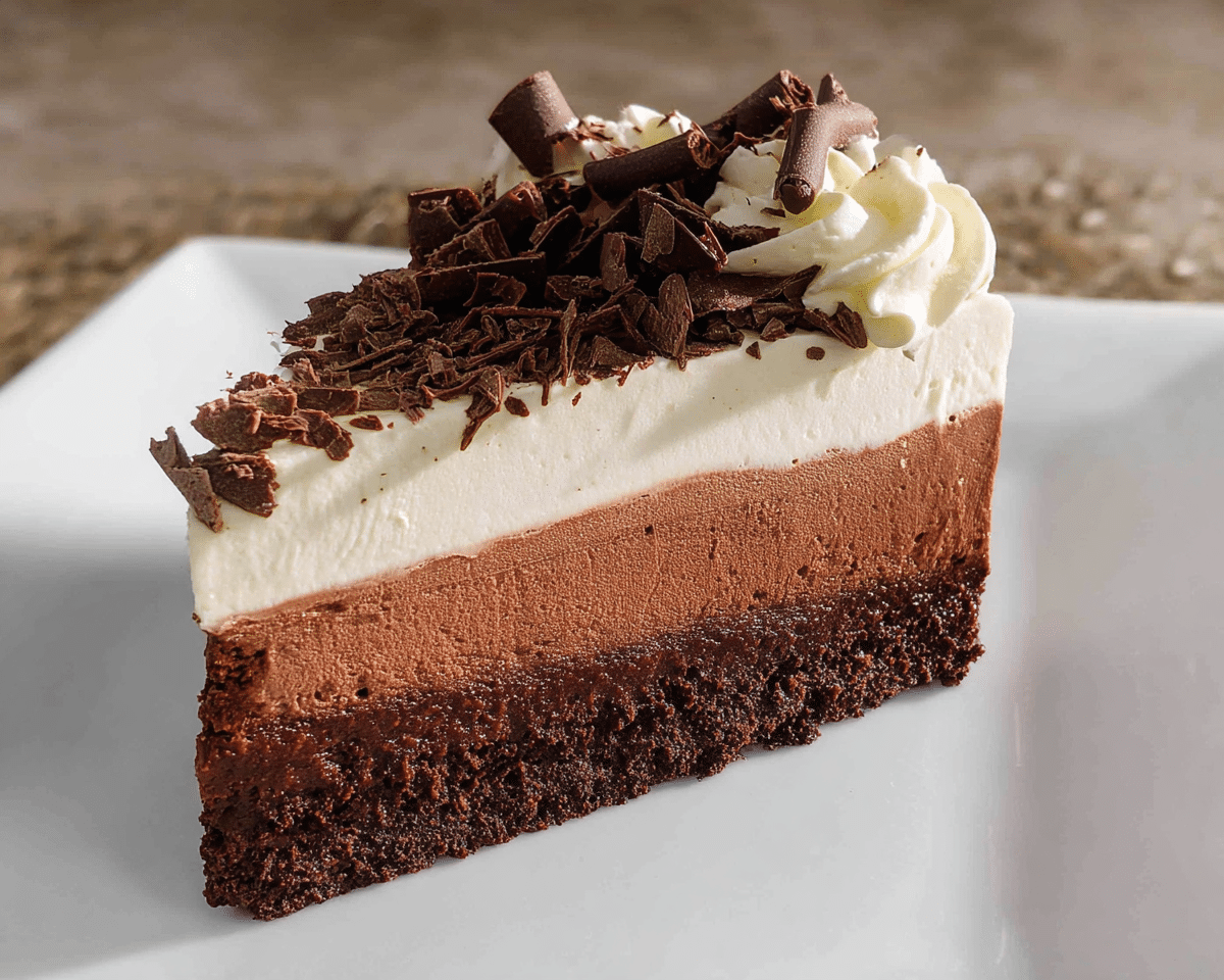 Triple Chocolate Mousse Cake