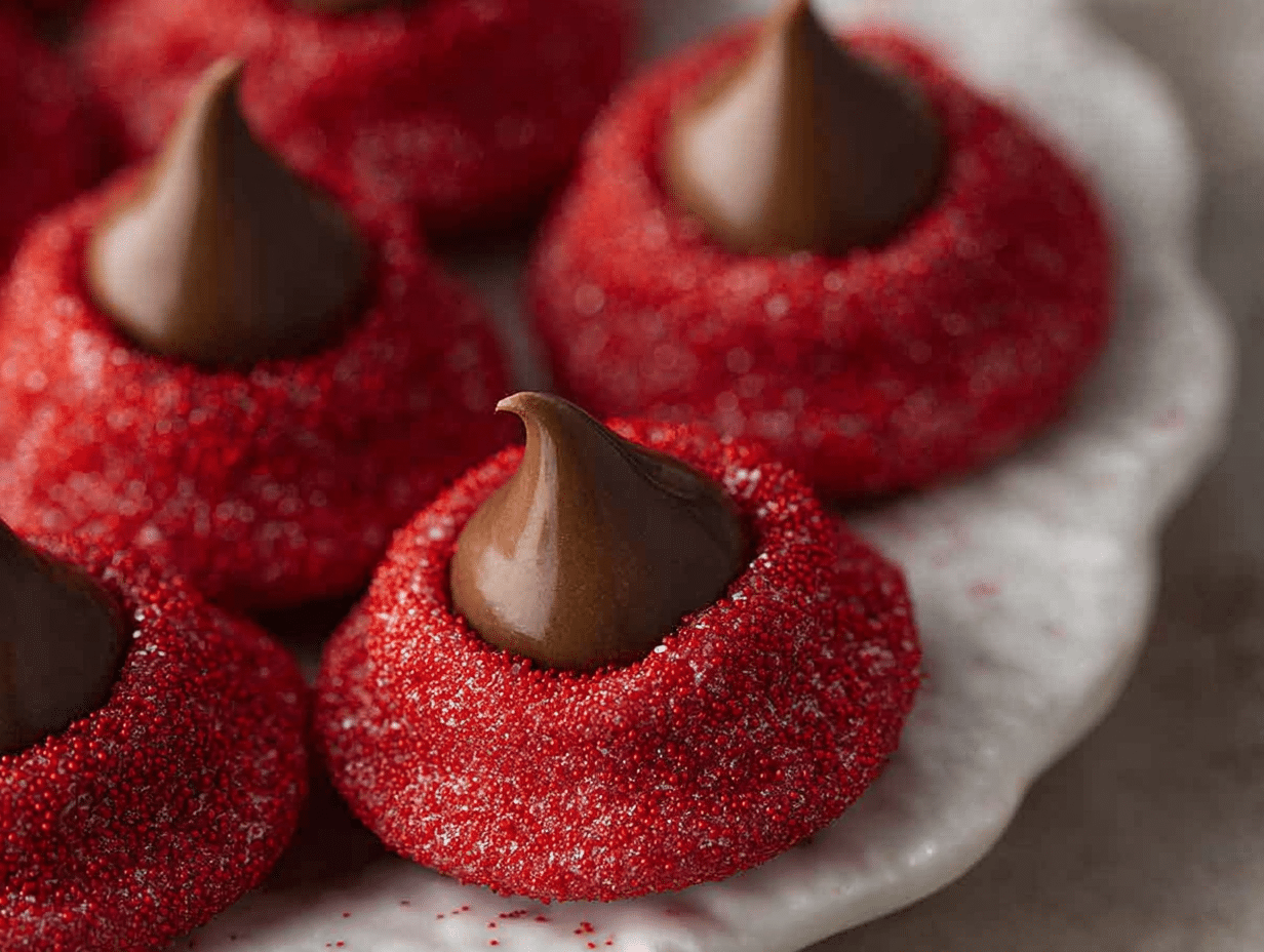 Valentine’s Day Hershey Kiss Cookies