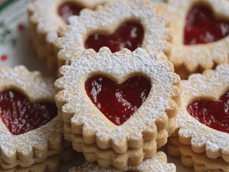 Valentine’s Day Linzer Cookies