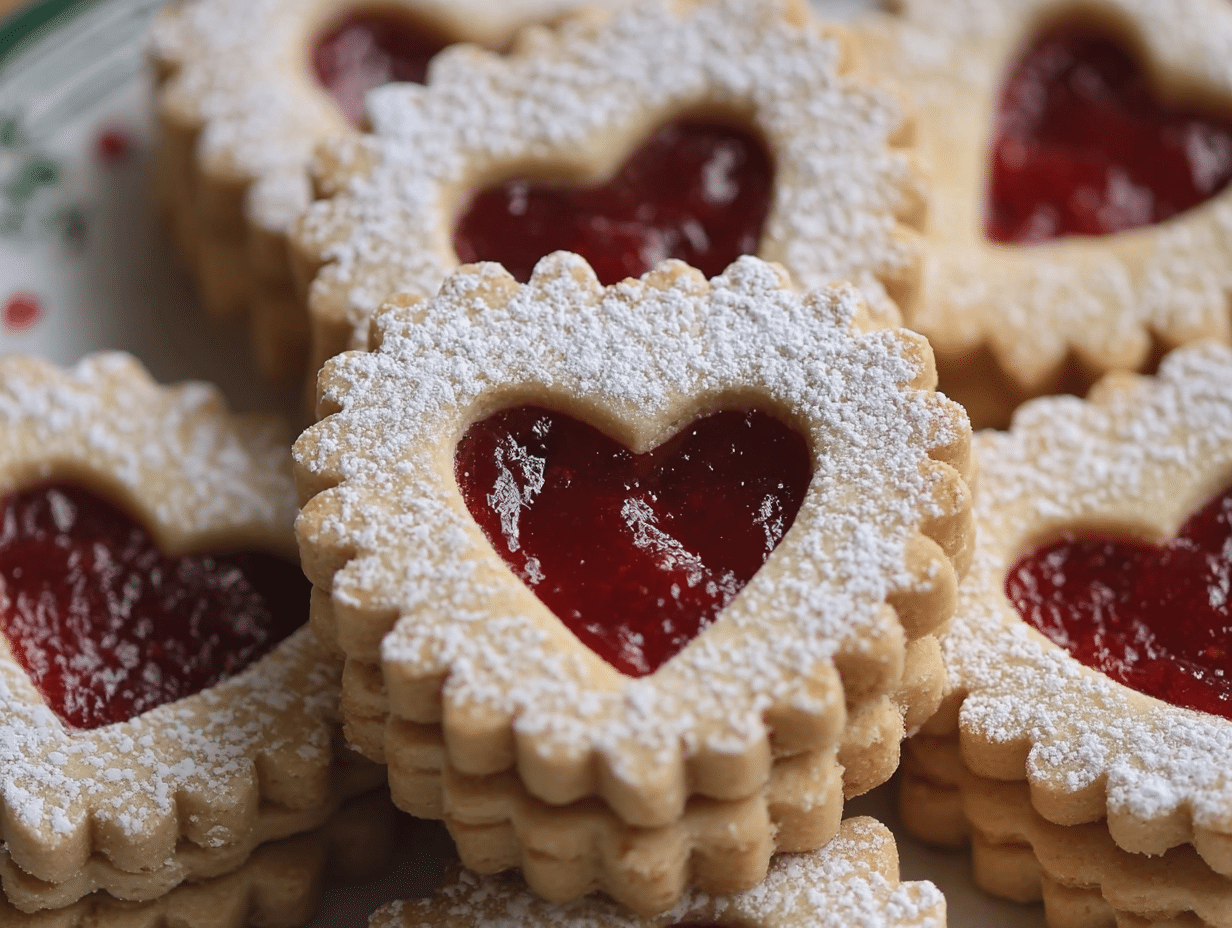 Valentine’s Day Linzer Cookies