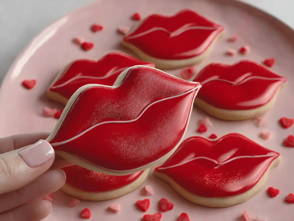 Valentine's Day Lip Cookies