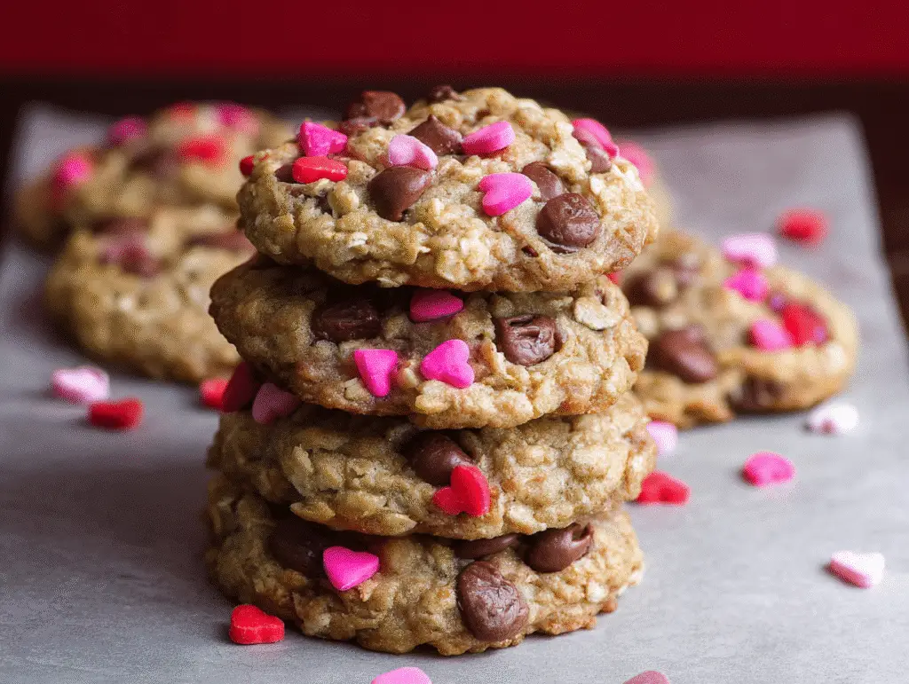 Valentine’s Day Oatmeal Cookies
