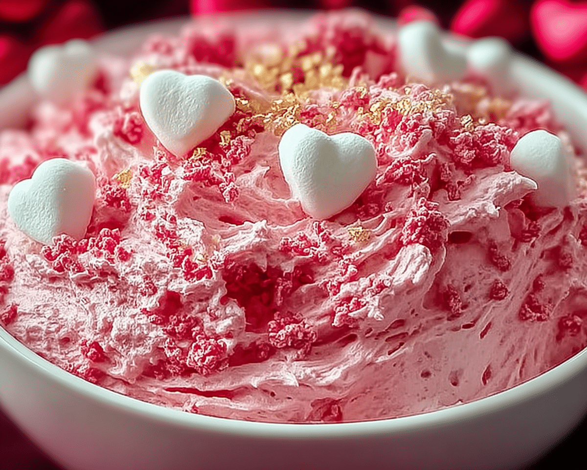 Valentine’s Day Strawberry Cake Mix Fluff For Spring