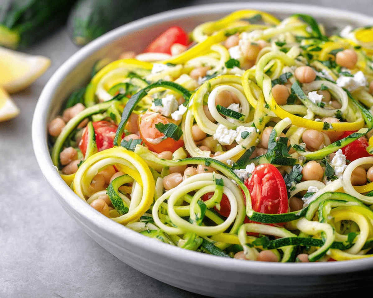 Zucchini Noodle Salad For Spring