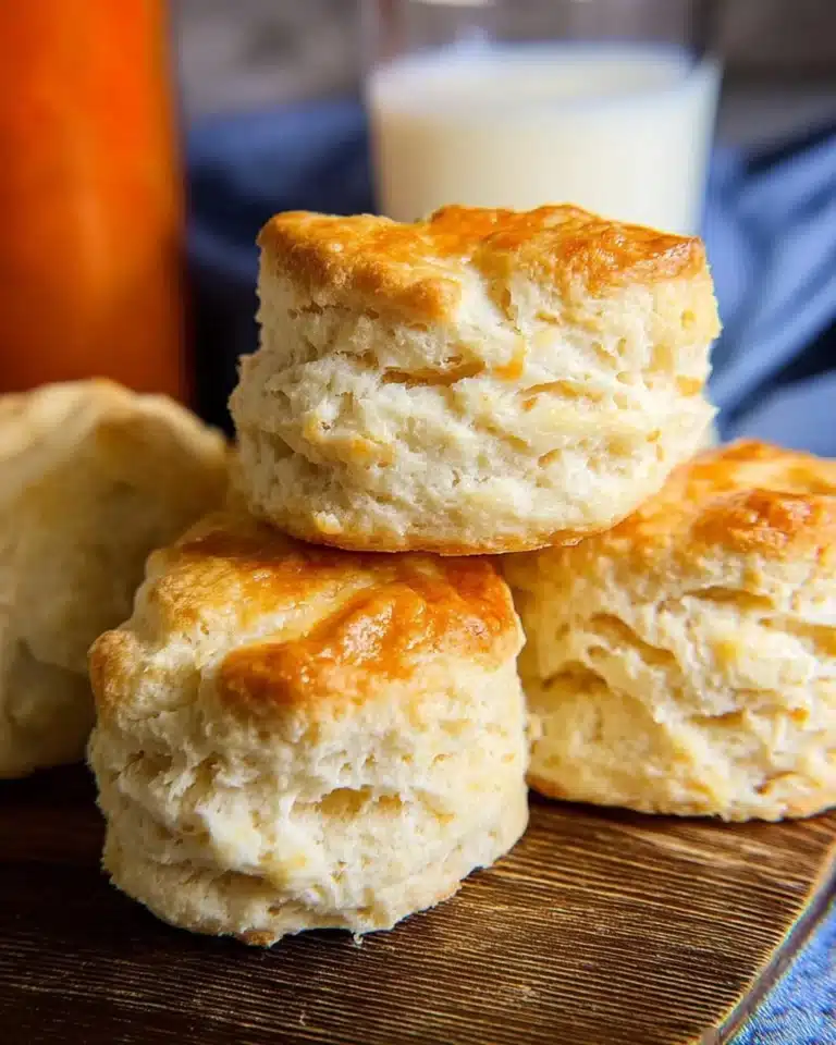 Fluffy 2-ingredient biscuits ready to serve