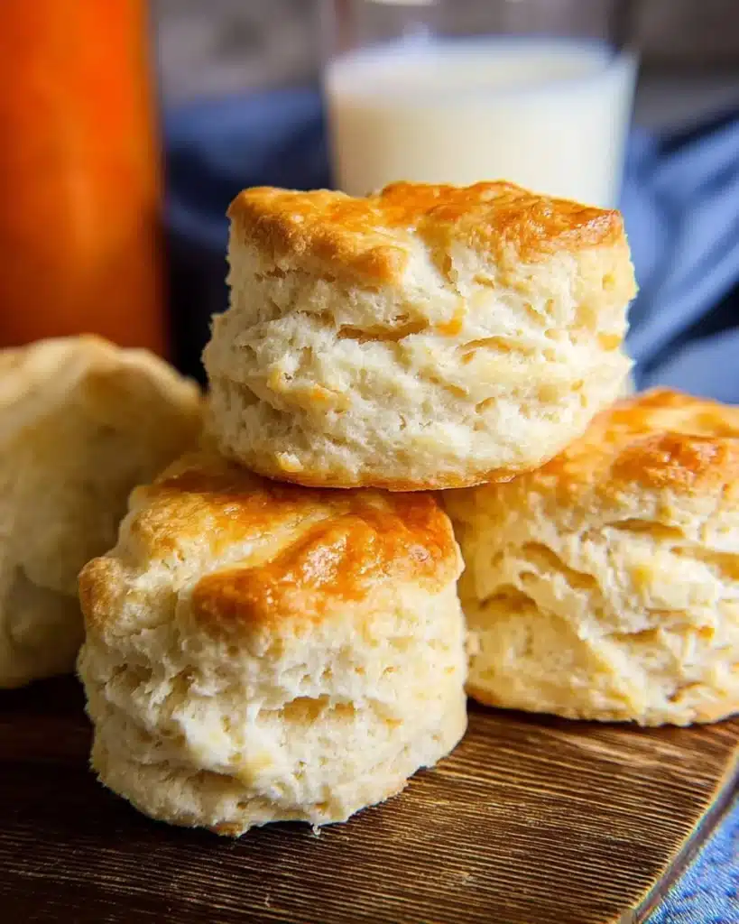Fluffy 2-ingredient biscuits ready to serve