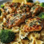Cowboy Butter Lemon Bowtie Chicken with Broccoli