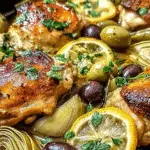 Mediterranean Lemon Chicken with Artichokes & Olives