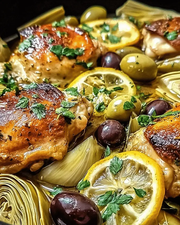 Mediterranean Lemon Chicken with Artichokes & Olives