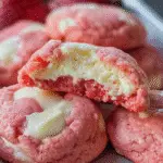 Pink Strawberry Cheesecake Cookies