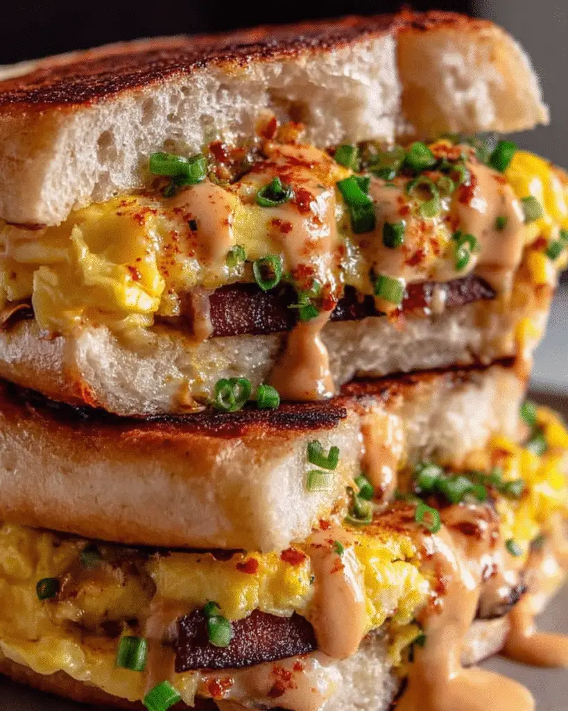 Spicy Chipotle Egg Breakfast Sandwiches