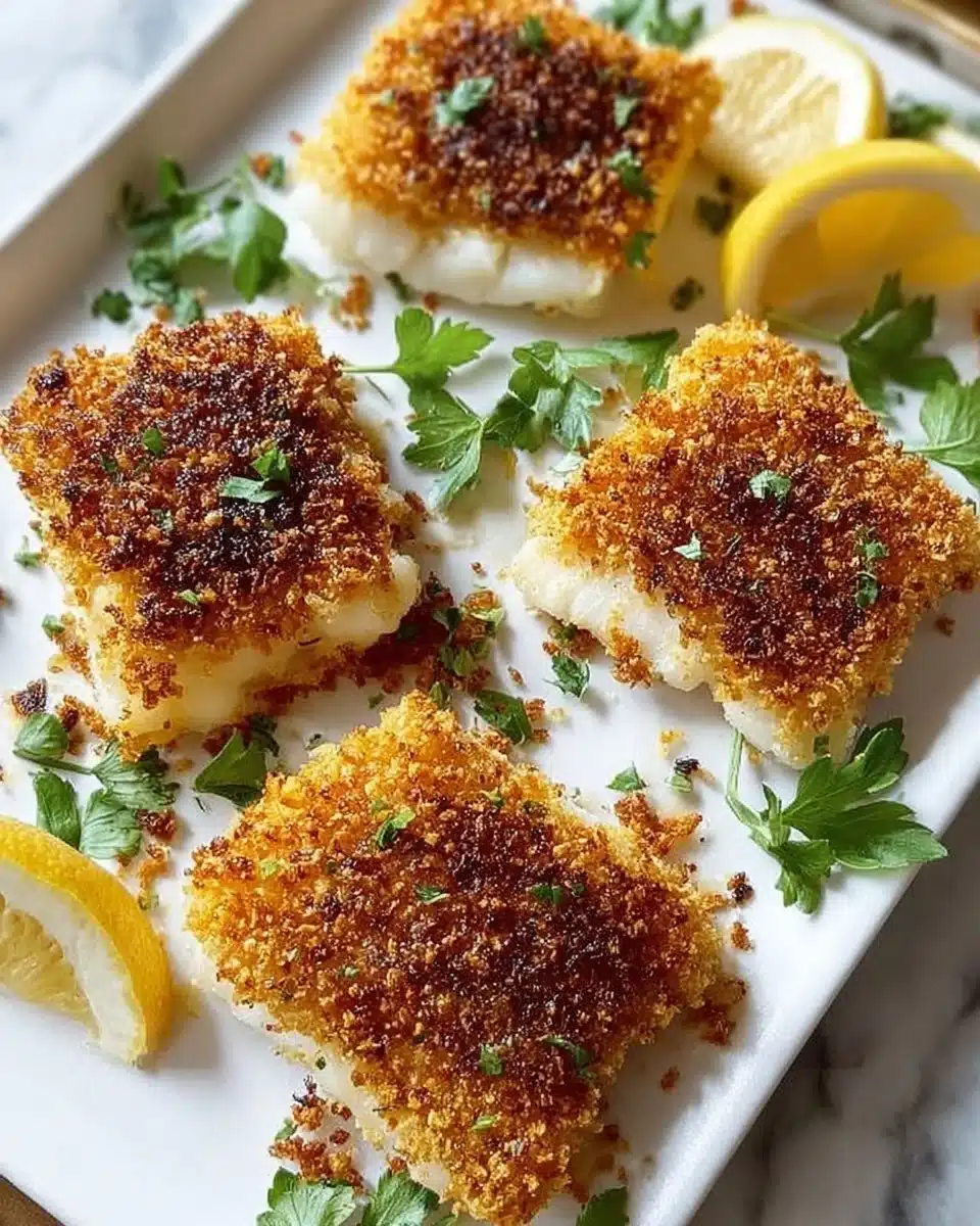 Baked Panko Crusted Cod