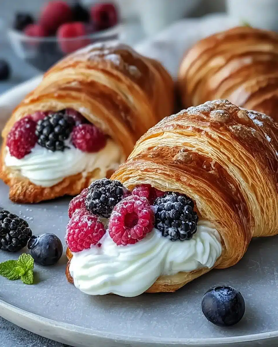 Berries and Cream Croissants Recipe