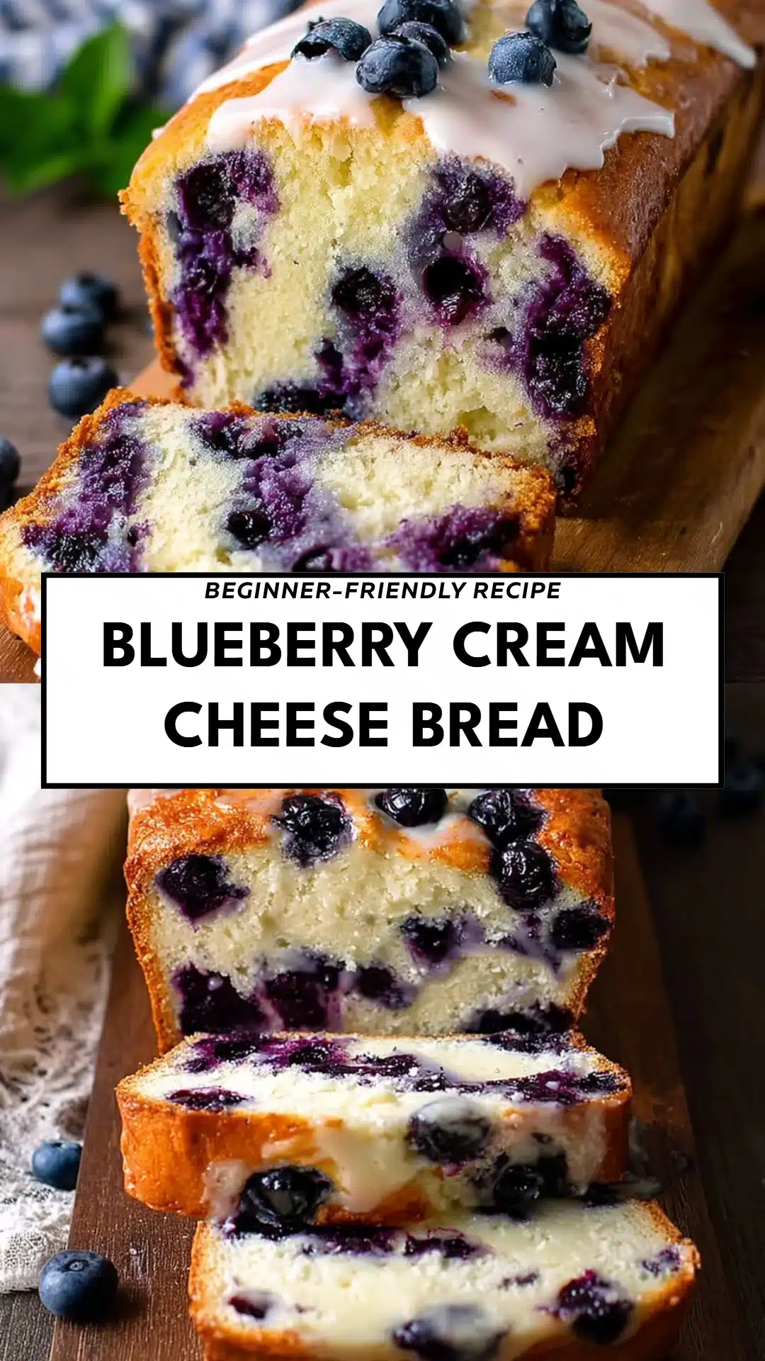 Blueberry Cream Cheese Bread