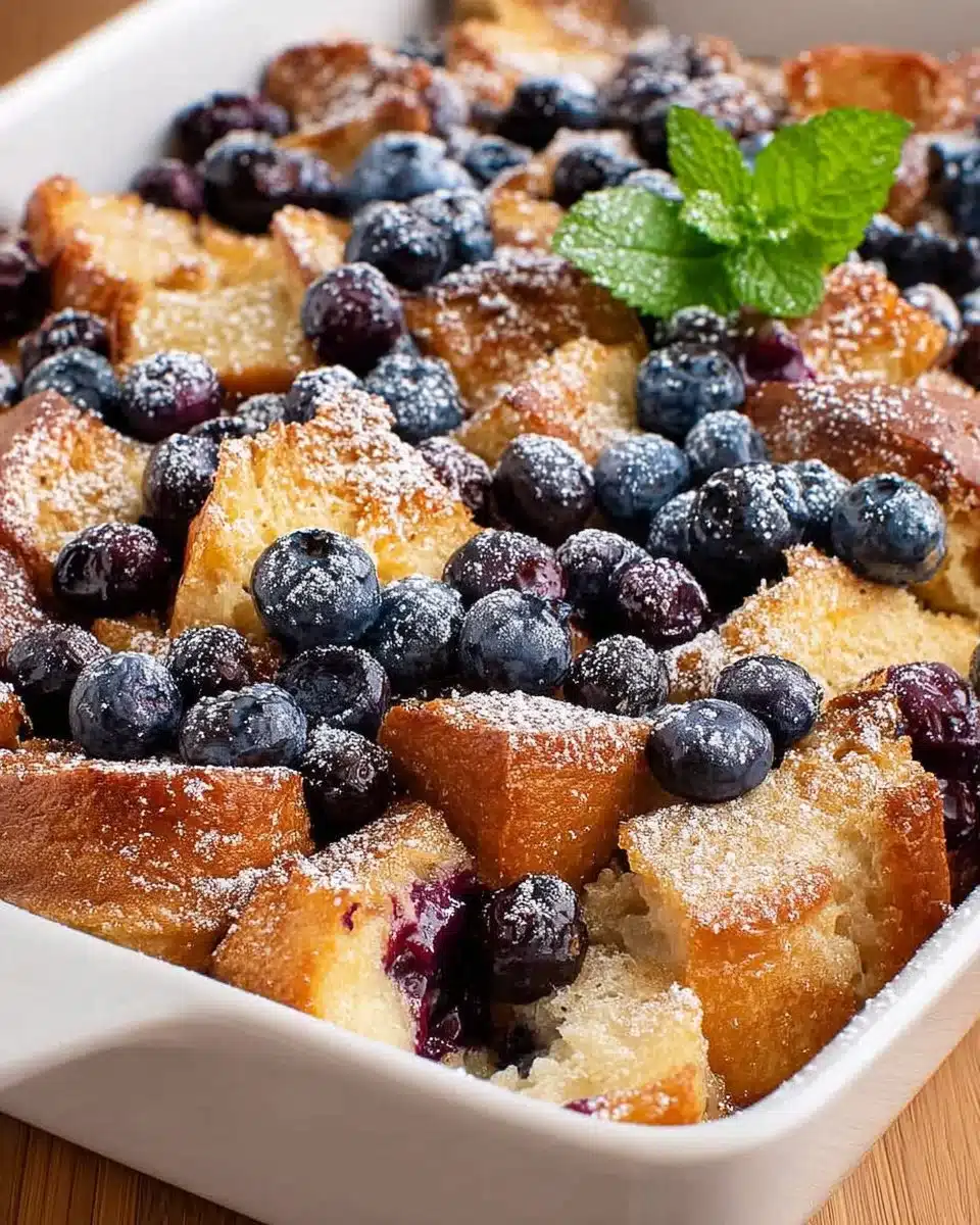 Unbelievable Blueberry French Toast Casserole