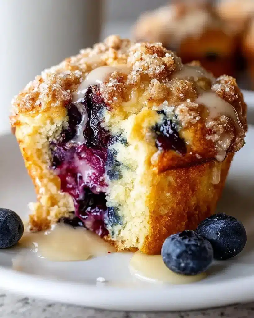 Blueberry Monkey Bread Muffins served on a rustic wooden table
