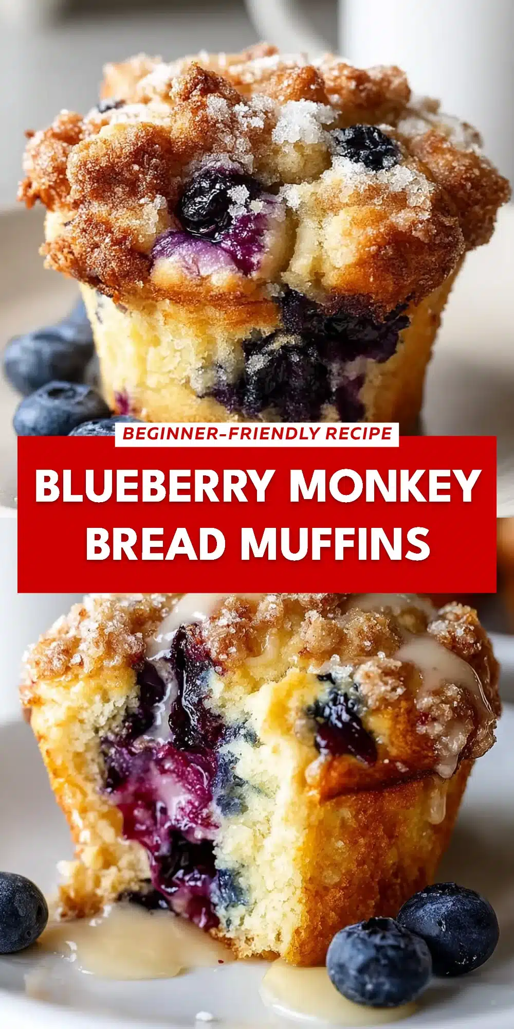 Blueberry Monkey Bread Muffins