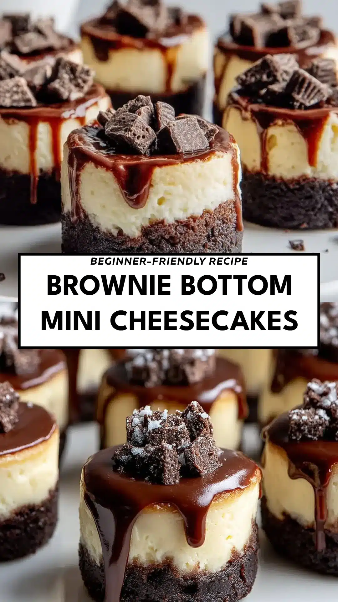 Brownie Bottom Mini Cheesecakes