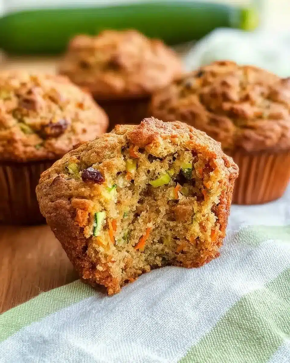 Delicious homemade Carrot Zucchini Muffins with fresh ingredients