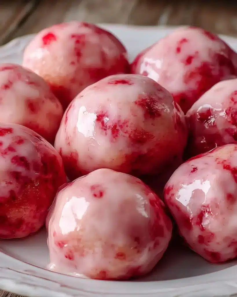 Delicious Cherry Balls dessert ready to enjoy.