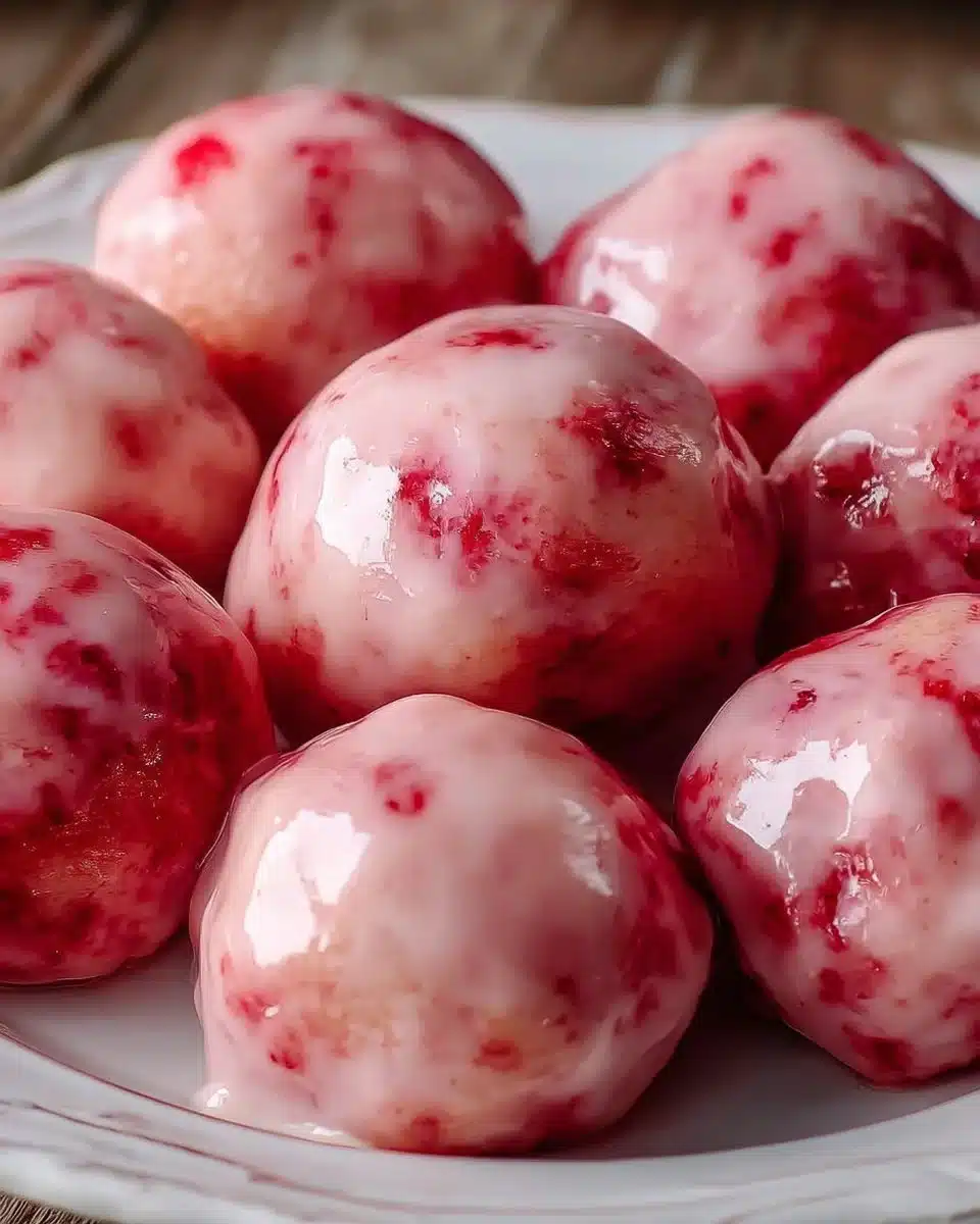 Delicious Cherry Balls dessert ready to enjoy.