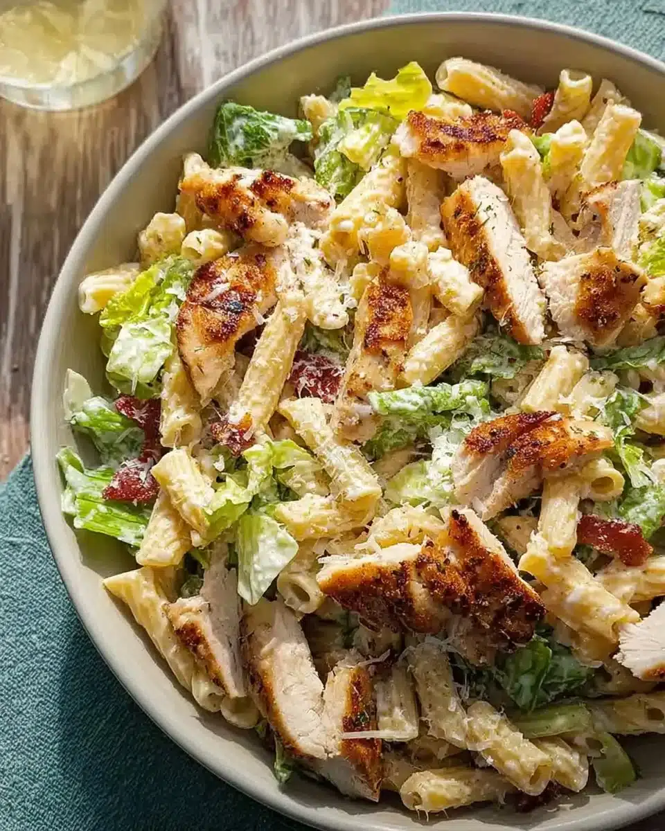 Creamy Chicken Caesar Pasta Salad for Fresh Flavor Bliss