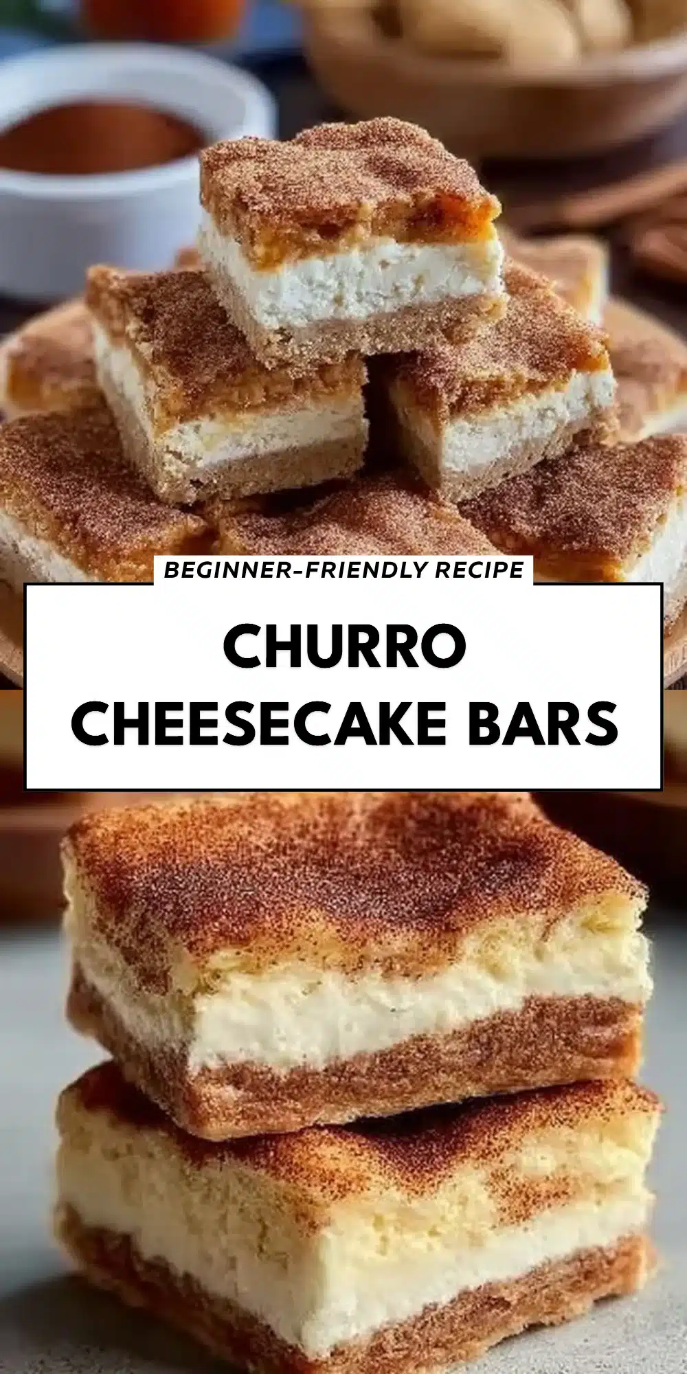 Churro Cheesecake Bars