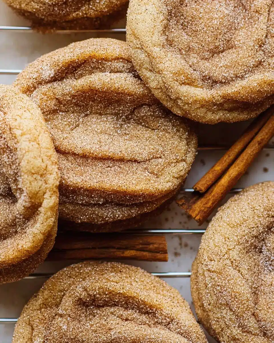 Freshly baked churro cookies sprinkled with cinnamon sugar